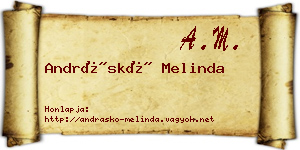 Andráskó Melinda névjegykártya